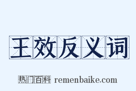 王效反义词是什么意思的图片
